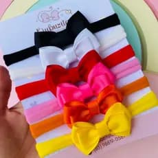 kit com 6 faixinhas de cabelo para bebê recém nascida saída maternidade presente grávida