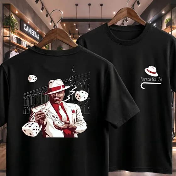 Blusa Camiseta Zé Pilintra Jogando Carta umbanda Camisa Unissex Qualidade