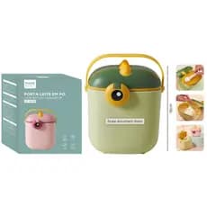 Porta Leite Em Pó Bebê - Com Dosador e Nivelador - Ideal Para Passeio e Viagem À Prova de Vazamentos Fácil Usar / Limpar