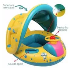 Boia Bote Inflavel Protecao UV Para Bebe/Infantil Carrinho Com Cobertura