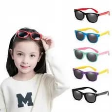 Óculos de Sol Infantil Personalizado Silicone Confortável Proteção Contra UV