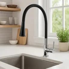 Torneira Cozinha Silicone Flexível 360° Com Ducha Alta Pressão Gourmet Moderna Luxo
