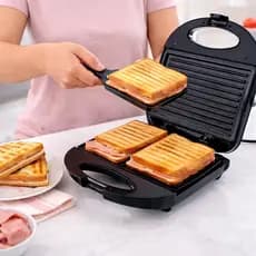 Sanduicheira Grill Elétrica 2 em 1 Antiaderente Prensa Dupla 750W 127V para Lanches e Grelhados 🥪🔥