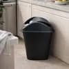 Cesto de Lixo 20L Preto com Tampa Vai e Vem Retangular Design Moderno Ideal para Cozinha Escritório Banheiro