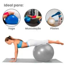 Bola Inflável 55 Cm Para Exercícios Pilates Yoga Abdominal