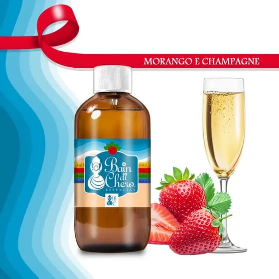 Essência Lipossolúvel Concentrada Morango com Champagne Velas Sabonetes Cosméticos 10ml 100ml