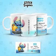 Caneca Stitch Signos fofo Caneca personalizada, caneca criativa, caneca divertida cerâmica