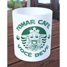 Caneca Star Wars Yoda tomar café você deve Personalizada, caneca divertida, caneca cerâmica, polímero