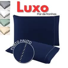 Par de Fronhas Luxo Micropercal Ponto Palito 400 Fios - BARATO PROMOÇÃO!!