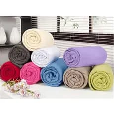 kit 3 Lençol Solteiro Avulso Liso com Elástico 0,88m x 1,88m x 0,20m de Altura