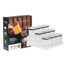 Kit Porta Temperos 13 Potes Herméticos com Suporte Multinível | Organizador de Cozinha