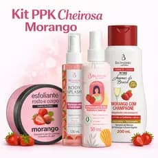 🍓✨ Kit Morango Bio Instinto ppk cheirosa – 1Sabonete Íntimo + 1Body Splash + 1Desodorante Íntimo + 1 esfoliante ✨🍓