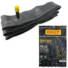 Camera de Ar Bicicleta Pirelli aro 26 Original Bico valvula grossa