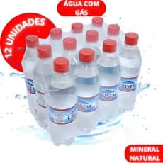 Agua Cristal Com Gas Garrafa 510Ml Fardinho 12 Unidades