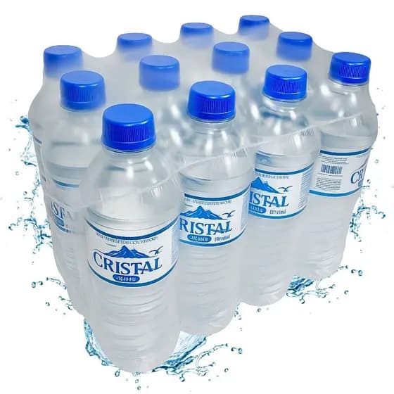 Kit 12 Unidades Água Natural Sem Gás Cristal Verão Garrafa Pet 510ML