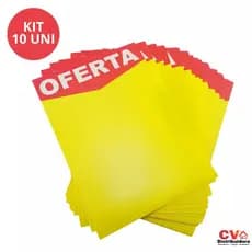 Placa De Oferta Preço Promoção Cartaz 30X42cm Pacote Com 10 Unidades