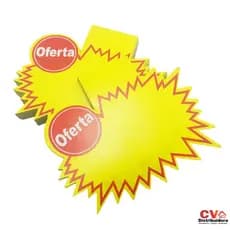Placa De Oferta Descartavel Preço Promoção Splash Pequeno Pacote Com 10 Unidades