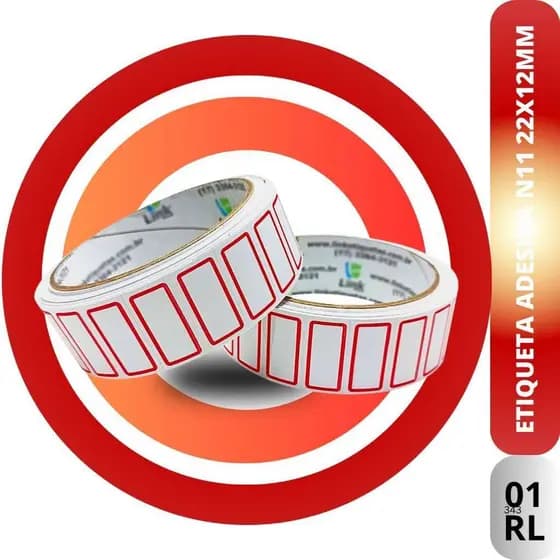 Etiqueta Multiuso Adesiva N11 22x12mm Marcação Manual Produtos 1 Rolo