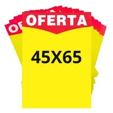 Placa De Oferta Pacote 50 Placas 45X65cm Promoções Preços Mercado