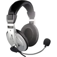 Headset Hoopson Profissional F-014 com Microfone Prata Hoopson