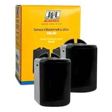 Sensor Fotocélula Ira 20 Metros Infravermelho Par JFL Preto