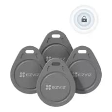 Kit 4 Tags Cs-dl-ic-cpu-r200-gr Ezviz Rápido Seguro Fechadura Video Porteiros Cinza