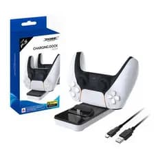 Carregador Dock Base Duplo Para Controle Ps5 - Carregador Rápido