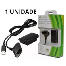 Kit Bateria + Cabo Xbox 360 Carregador Controle Envio Rápido