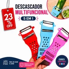 Ralador Descascador 5 em 1 Multifuncional Fatiador Legume Cozinha Aço Premium Alta Qualidade pratico