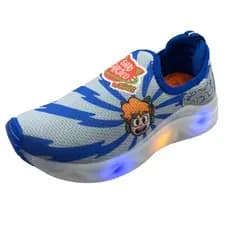 Tênis Infantil Kidy Gato Galactico Sola Luzes Led Borracha Sem Cadarço Kids