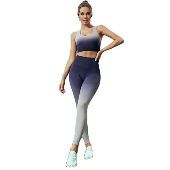Top e Calça Legging Conjunto Feminina Bojo Removível Cintura Alta Sem Costura Sport