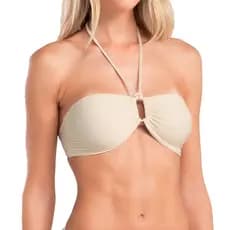 Top Biquíni Canelado Com Bojo e Alça Removíveis Tomara Que Caia She Beachwear Praia Verão