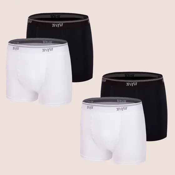4 Cueca Boxer Algodão Trifil Costura Fina Ajuste Perfeito Para O Dia A Dia