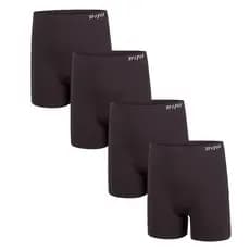 Kit 4 Cuecas Box Masculina Sem Costura De Microfibra Trifil Lisa Basica Toque Macio Plus Size