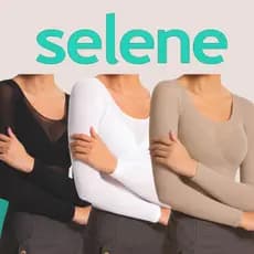 Camiseta Segunda Pele Feminina Selene Manga Longa Fio 40 Gola Redonda Lisa Confortável