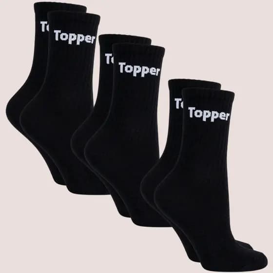 Kit 3 Pares Meia Topper Cano Médio Esportiva Alta Qualidade