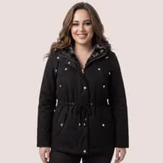 Parka Feminina Premium Pluz Size Com Forro Interno Quentinho e Modelagem Moderna