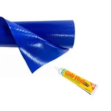 Kit Cola E Lona Para Reparo Piscina De Vinil