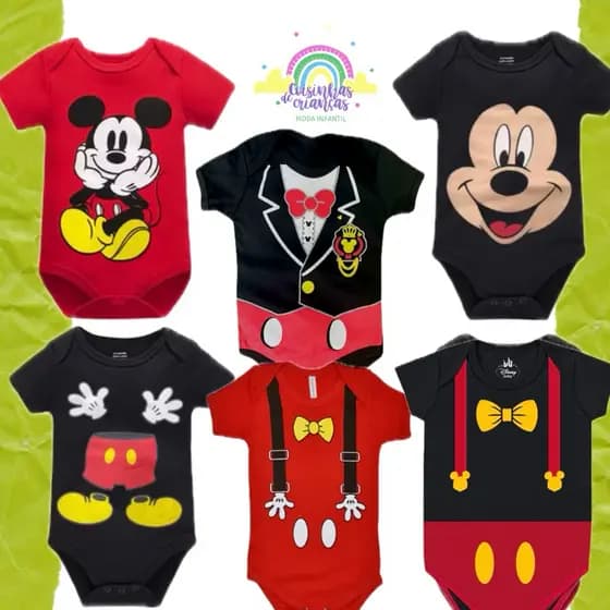Body Mickey Mouse, touca Mickey, body rosto Mickey, body masculino mesversario fantasia temático bori Mickey  macacão
