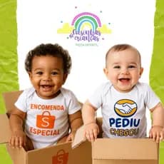 Body bebê Shopee encomenda chegou Mercado bori mesversário temático seu pedido chegou