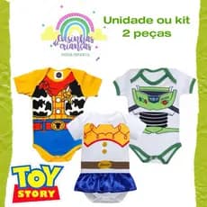 Body bebê Toy Story, Body Woody Bori Buzz Bodi Jessie kit gêmeos fantasia mesversário
