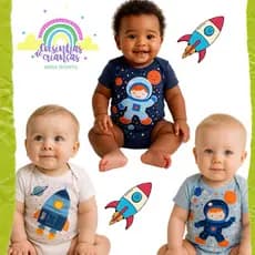Body astronauta, body espaço , body NASA, foguete, bodi, mesversários espacial