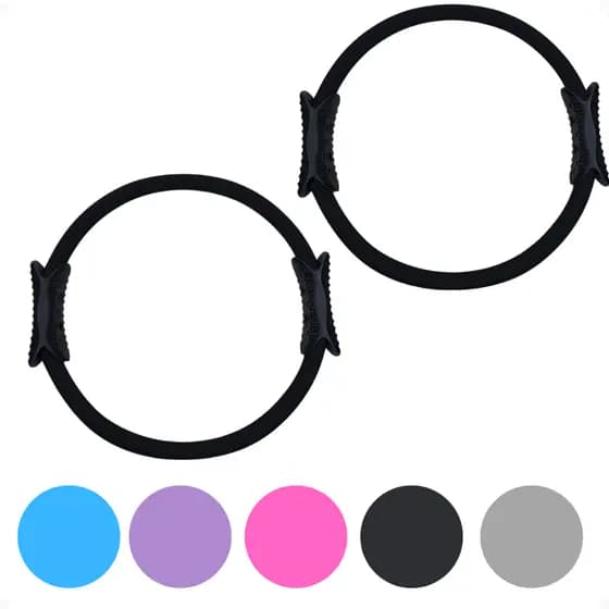 Kit 2 Anel Yoga Pilates Ginástica Tonificador Arco Flexível Circulo Fisioterapia Exercício Magic