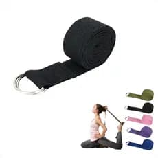 Yoga Strap - Cinto Para Alongamento Fita Faixa Ioga Pilates Alongar Cor Lisa Algodão