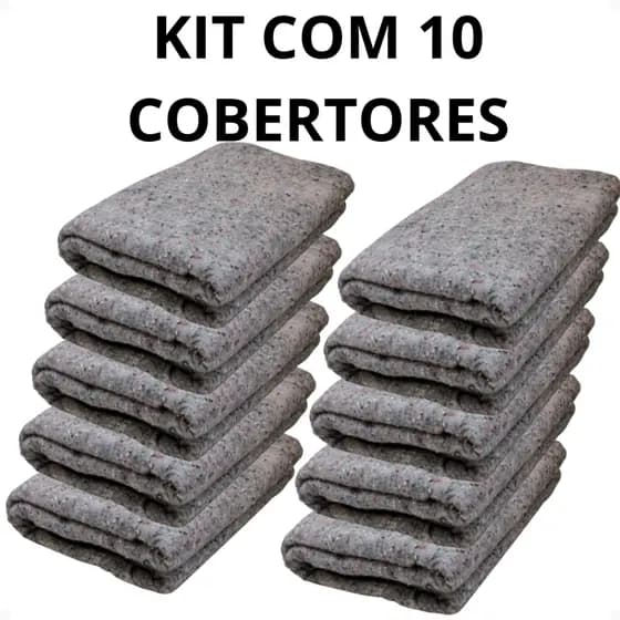 Kit 10 Cobertor Coberta Manta Popular Doação Morador Rua Frio Inverno Quente Atacado Solteiro
