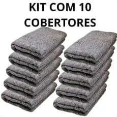Kit 10 Cobertor Coberta Manta Popular Doação Morador Rua Frio Inverno Quente Atacado Solteiro