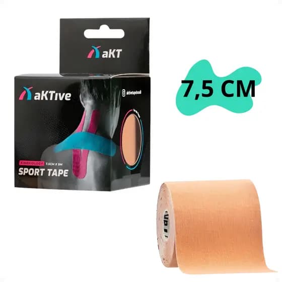 Bandagem Elástica Fita Kinesio Tape 7,5CM Elástica Fisioterapia Funcional Adulto Kinesiology Sport