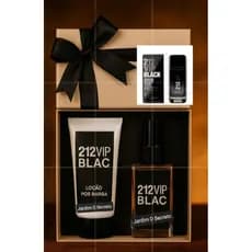 kit Perfume + body loção barba 212 vip Black masculino kit Homem cheiroso