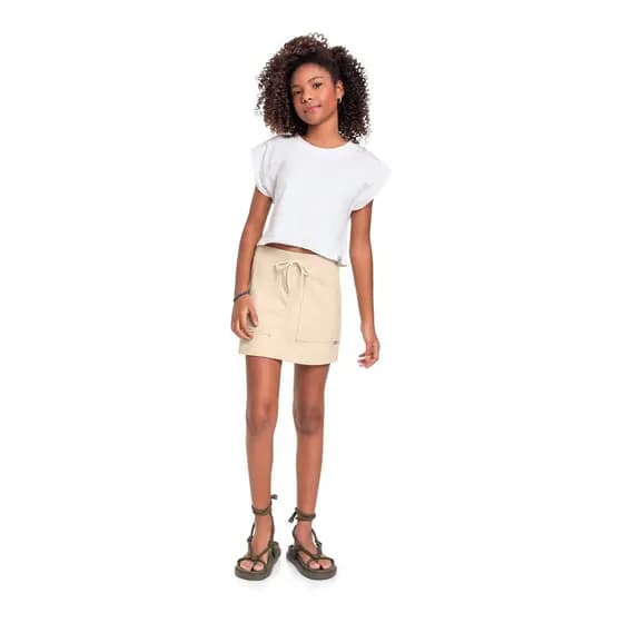 Blusa Box Básica em Meia Malha Juvenil Gloss