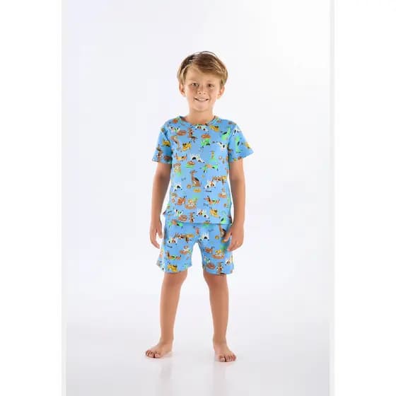 Pijama Infantil Masculino em Suedine Up Baby